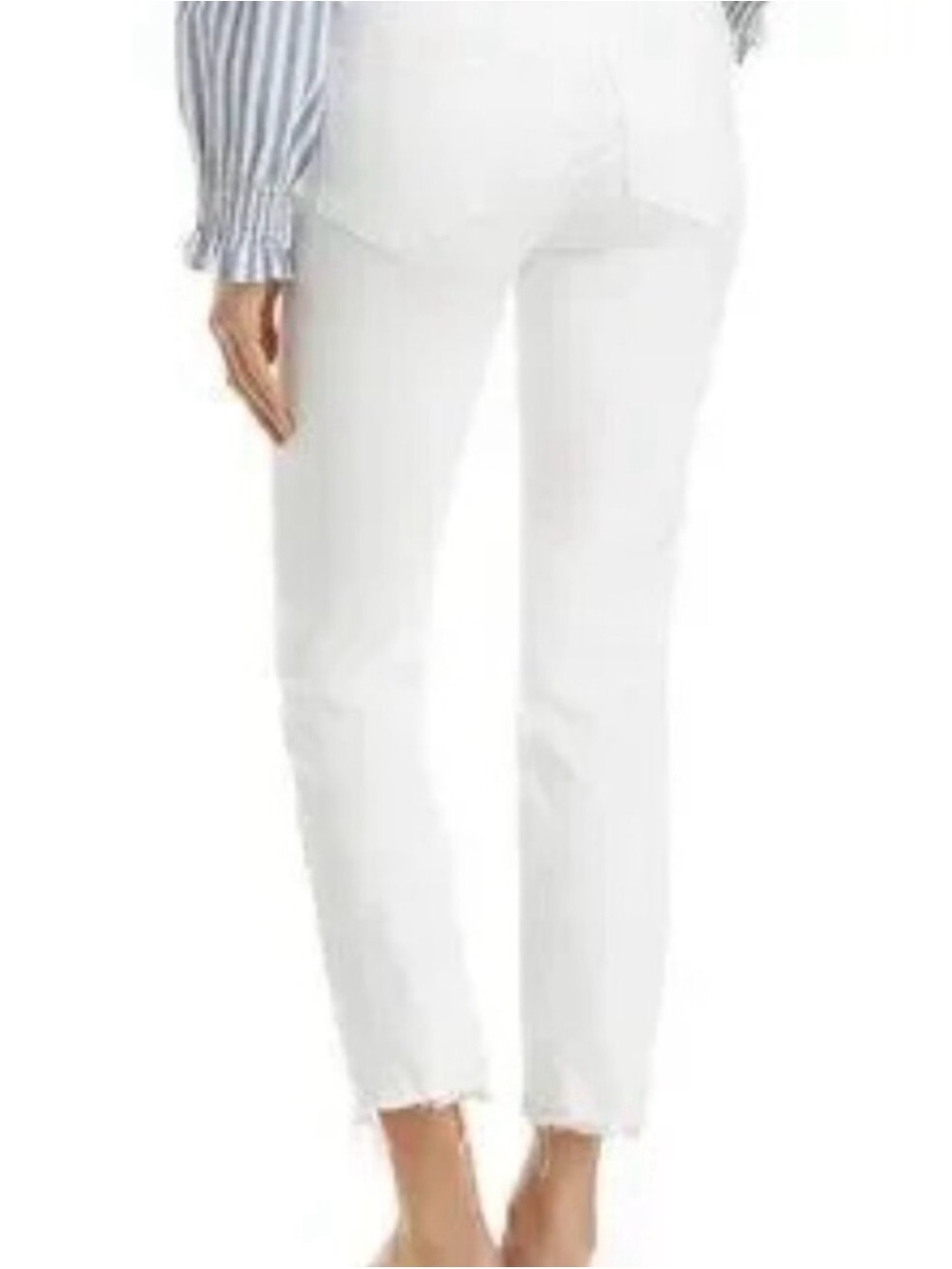 PAIGE White skyline skinny Cropped white jeans